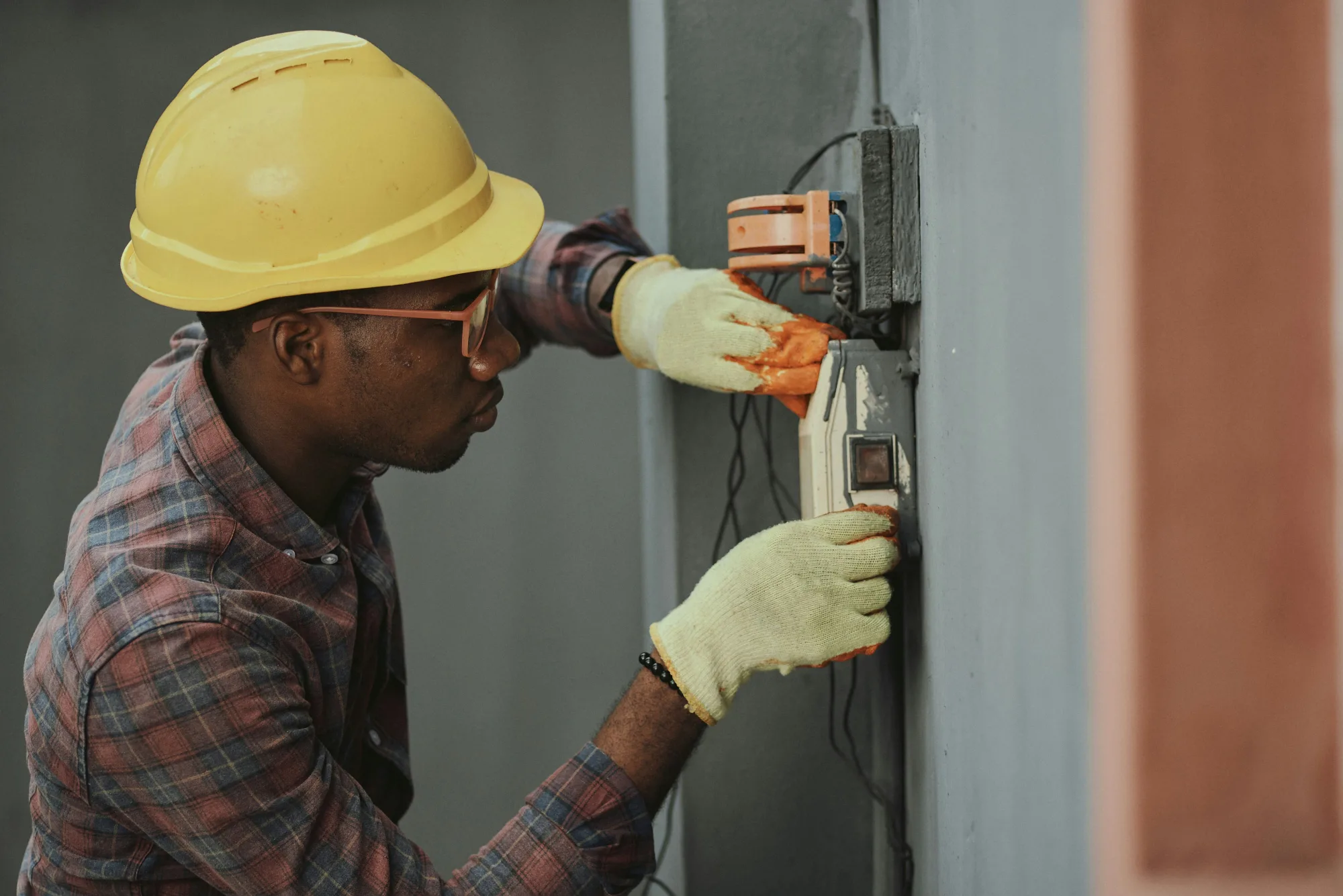 Technician working